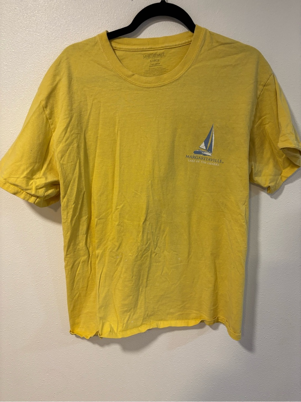 Margaritaville Yellow Short-Sleeve Sailboat Tee